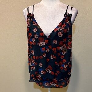Jessica Simpson Black and Red Floral Camisole